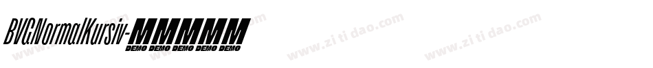 BVGNormalKursiv字体转换