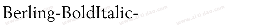 Berling-BoldItalic字体转换