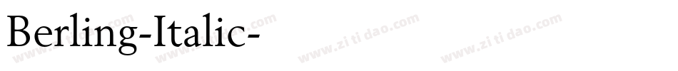 Berling-Italic字体转换