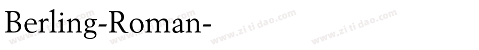 Berling-Roman字体转换