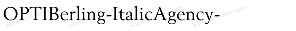 OPTIBerling-ItalicAgency字体转换