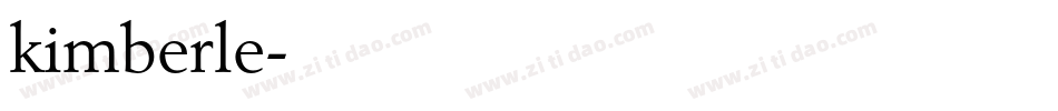 kimberle字体转换