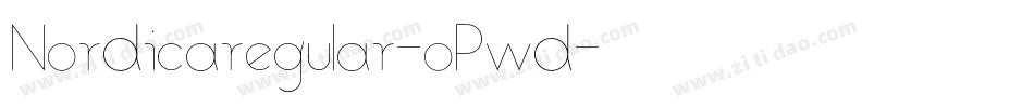 Nordicaregular-oPwd字体转换