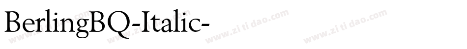 BerlingBQ-Italic字体转换