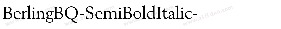 BerlingBQ-SemiBoldItalic字体转换