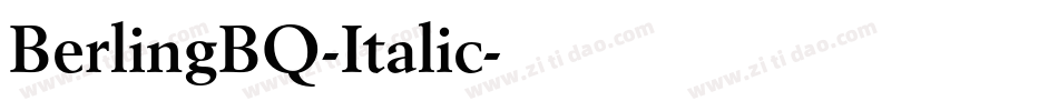 BerlingBQ-Italic字体转换