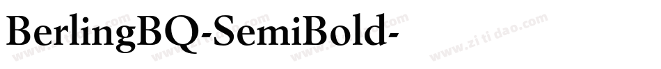 BerlingBQ-SemiBold字体转换
