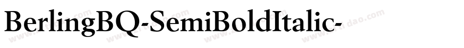 BerlingBQ-SemiBoldItalic字体转换