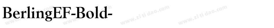 BerlingEF-Bold字体转换