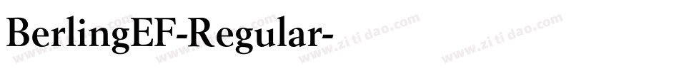 BerlingEF-Regular字体转换