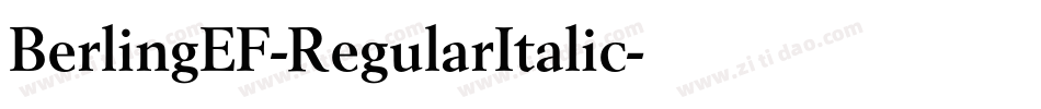 BerlingEF-RegularItalic字体转换