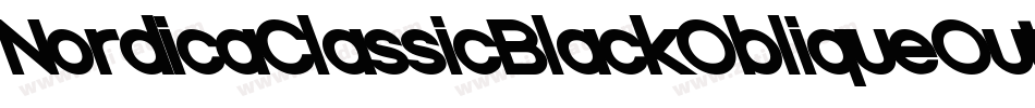 NordicaClassicBlackObliqueOutline-zq7a字体转换
