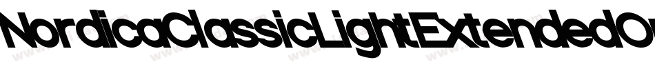 NordicaClassicLightExtendedOppositeOblique-M93B字体转换