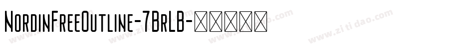 NordinFreeOutline-7BrLB字体转换