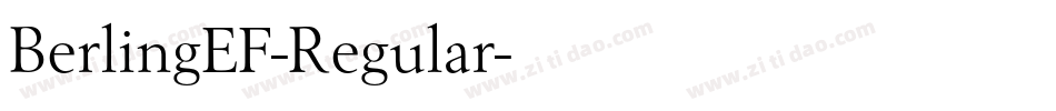 BerlingEF-Regular字体转换