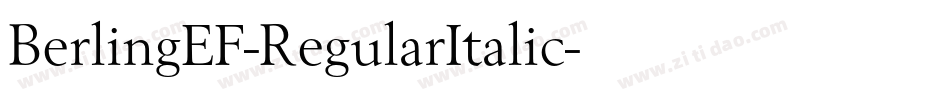 BerlingEF-RegularItalic字体转换