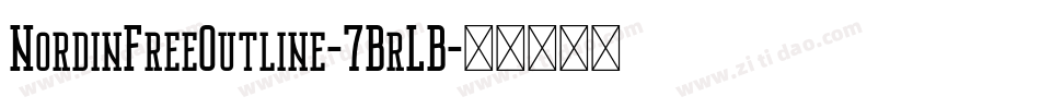 NordinFreeOutline-7BrLB字体转换