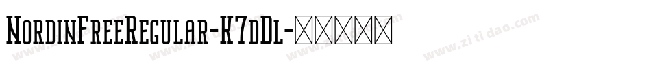 NordinFreeRegular-K7dDl字体转换