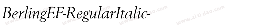 BerlingEF-RegularItalic字体转换