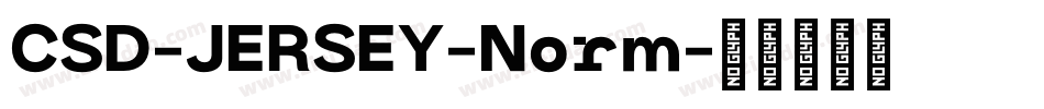 CSD-JERSEY-Norm字体转换