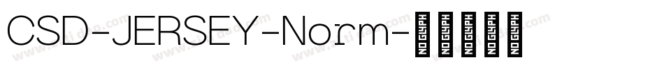 CSD-JERSEY-Norm字体转换