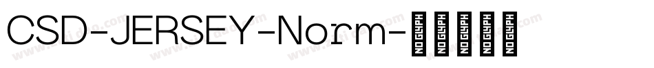 CSD-JERSEY-Norm字体转换