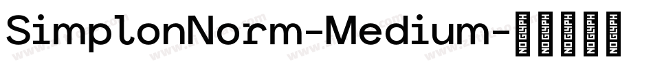 SimplonNorm-Medium字体转换