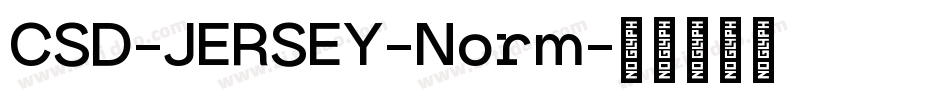 CSD-JERSEY-Norm字体转换