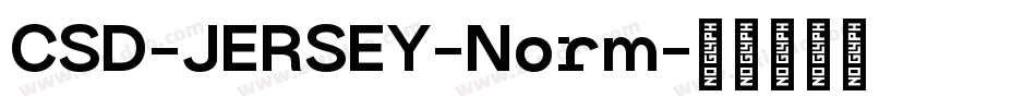 CSD-JERSEY-Norm字体转换