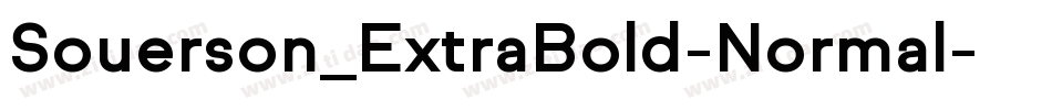 Souerson_ExtraBold-Normal字体转换
