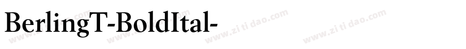 BerlingT-BoldItal字体转换