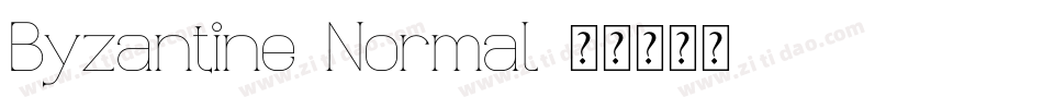 Byzantine-Normal字体转换