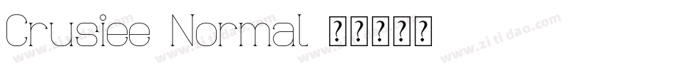 Crusiee-Normal字体转换
