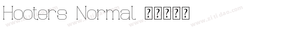 Hooters-Normal字体转换