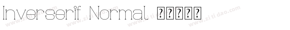 Inverserif-Normal字体转换