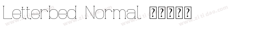 Letterbed-Normal字体转换
