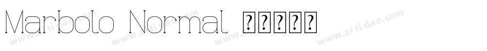 Marbolo-Normal字体转换