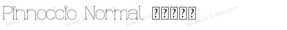 Pinnoccio-Normal字体转换