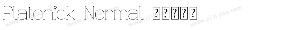 Platonick-Normal字体转换