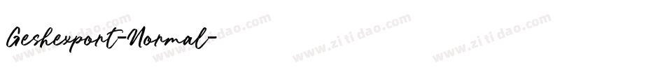 Geshexport-Normal字体转换