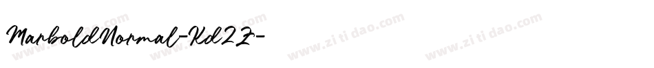 MarboldNormal-Kd2Z字体转换