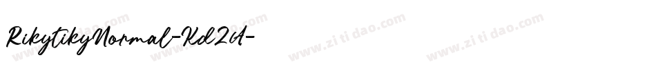 RikytikyNormal-Kd2A字体转换