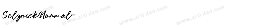 SelznickNormal字体转换