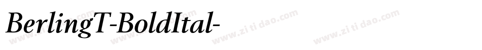BerlingT-BoldItal字体转换