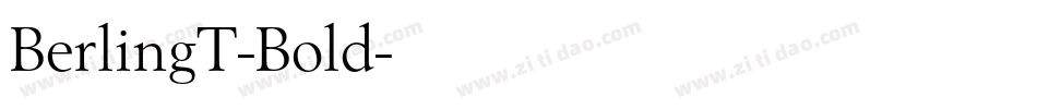 BerlingT-Bold字体转换