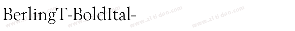 BerlingT-BoldItal字体转换