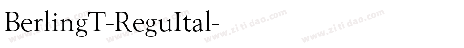 BerlingT-ReguItal字体转换