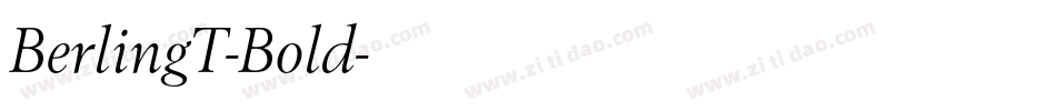 BerlingT-Bold字体转换
