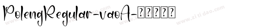PolengRegular-vaoA字体转换