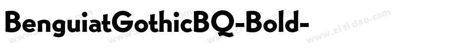 BenguiatGothicBQ-Bold字体转换